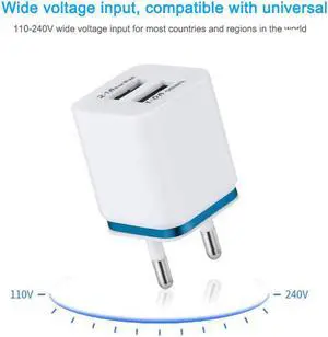 USB Charger 2.1 A Wall USB Phone Charging Adapter Fast Charging EU US Plug Adapter For iPhone