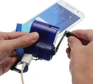 1pcs Mobile Phone Chargers USB Emergency Hand Crank Dynamo Charger Outdoor Portable Camping Travel Essential