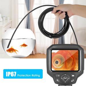 3.5" LCD Industrial Endoscope Borescope Videoscope with 3.5-inch Screen 4 LED Lights Inspection Camera with 3.3ft Flexible Tube