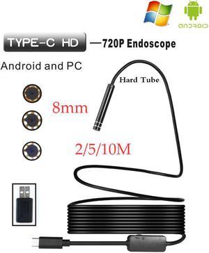 8mm Lens Android HD Endoscop Camera Type C USB Endoscopio Inspection Hard Tube Camera PC Android for Huawei Phones Borescope