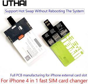T10 For iPhone SIM card 4in1 External Card Slot Adapter Fast Card Changer iPhone SIM Card Reader Holder Free reboot Nano