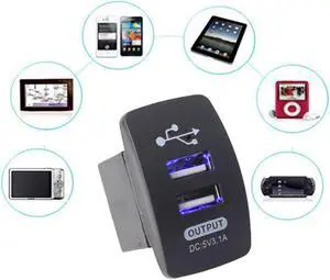 Car Charger Waterproof Dual Port Auto Adapter Outlet DC 12V 24V Mobile Phone Charger For Iphone for