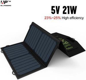 5V21W Portable Phone Charger Solar Charge Dual USB Output Mobile Phone Charger for iPhone  Smartphone