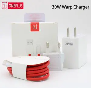 Original  Warp Charger 30 Power Adapter dash 30W EU US Charge plug USB Type-c Cable Quick Charge 5V 6A For  7 Pro