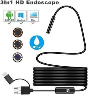 5.5mm USB Endoscope Mini Camera For Android Phone USB OTG Endoscope 720P Waterproof Inspection Camera With 6 LED Lens Borescope