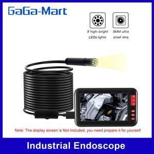 10M/5M/2M Industrial Endoscope Borescope Inspection Camera Built-in 8pcs LED 8mm Lens IP67 Waterproof USB Endoscope ( Hard Wire)