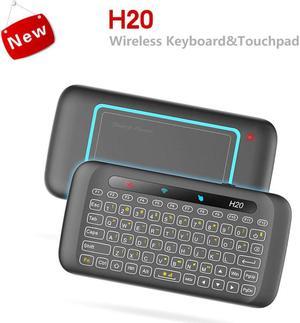 H20 Mini Wireless Keyboard Backlight Touchpad Air mouse IR Leaning Remote control For Andorid BOX Smart TV Windows