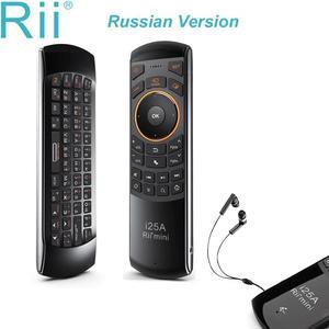 i25A 2.4G Mini keyboard Air mouse remote control with Earphone Jack For Smart TV Android TV Box Fire TV