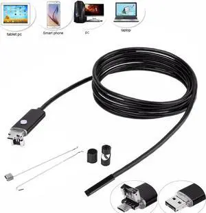 5.5mm/7mm 1M 2M 5M 10M USB Cable Waterproof 6LED Android Endoscope USB Endoscope Inspection Camera Borescope