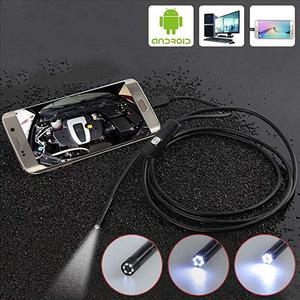 1M 2M Soft Wire 5.5mm Lens Endoscope Camera Waterproof PC/Android Borescopes Inspection Camera For Pipe Car Repair Endoscope