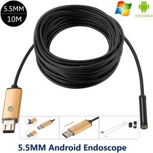 Android Endoscope Waterproof Borescope Micro USB Inspection Video Camera 5.5mm lens 5m/ 10m  Hd 640*480 For Smart