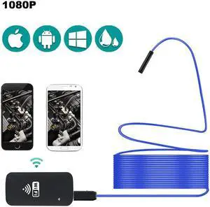 Borescope Semi-Rigid Flexible Wireless Endoscope IP67 Waterproof  2 MP HD Inspection Camera Snake Camera for Android IOS PC