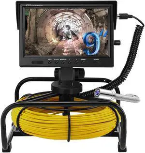 Pipeline Endoscope Inspection Camera New Underwater Industrial Pipe Sewer Drain Wall Video Plumbing System 9 LCD Monito