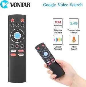 Control Remote Air Mouse 2.4G Wireless Control Mic Gyros IR Learning For Android TV BOX Google Netflix Youtube PK G10 G20S
