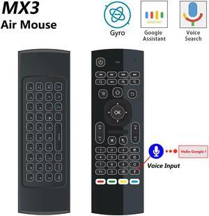 -L Backlit Air Mouse T3 Smart Voice Remote Control 2.4G RF Wireless Keyboard For X96 mini KM9  H96 MAX Android TV Box