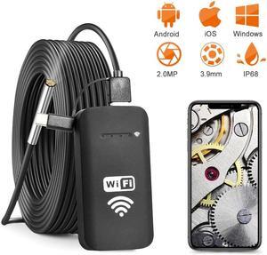 3.9MM 2.0MP wifi Endoscope Camera  IP67 Waterproof 720P HD Inspection Snake Camera for Android and iOS Smartphone, Tablet