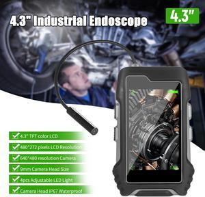 Camera  4.3" Industrial  with 2.7" Soft Pipe Probe Inspection Camera for Vehicle/Pipeline Repairing