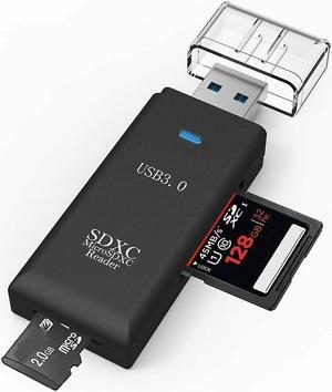 2 in 1 Memory Card Reader MINI USB 3.0 Micro SD/SDHC/SDXC TF T-Flash Card Reader Adapter for PC Laptop Computer
