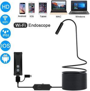 8mm Wireless WIFI Endoscope Camera Waterproof Inspection Mini Camera USB Endoscope Borescope For Iphone Android PC IOS APP
