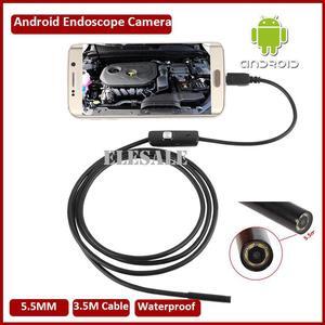 5.5mm 3.5M Waterproof Android Endoscope Camera Module 6LED OTG USB Borescope Inspection Camera Underwater Fishing For Windows PC
