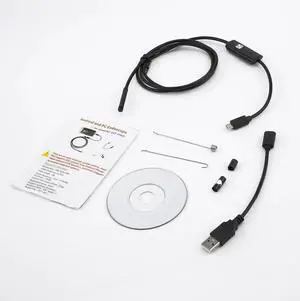720P 5.5mm Lens 1M  Cable Endoscope USB Cable Waterproof Endoscope for Android &PC Camera Lens Mini Inspection Borescope
