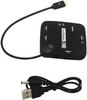 3 Port OTG USB 2.0 Powered Adapter Hub Memory Stick Micro Card Reader Hub Top Quality (Without USB cable)