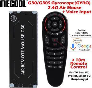 G30 S 33 keys IR learning remote control 2.4g air mouse wireless voice air mouse Gyro Sensing Smart remote to Game tv box