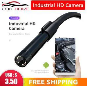 Accessories 1m 2 m 5 m Endoscope Camera 5.5mm 7mm IP67 Waterproof 6LEDs Adjustab Borescope Inspection OTG USB For And