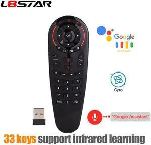 L8star G30 G30S Air Mouse Remote Program 33 Keys IR Learning RF 2.4G Wirless Keyboard control For Android 9.0 Smart TV box Voice