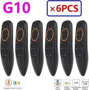 [6PCS] G10 G10S Googel Voice Search Air Mouse Android TV Box support  Assistant Linux Windows