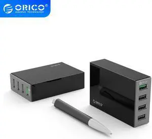 4 Ports QC2.0 Quick Charge Desktop USB Charger 5V 34W Max Fast Charging Charger for Mobile Phone iphone x  s9