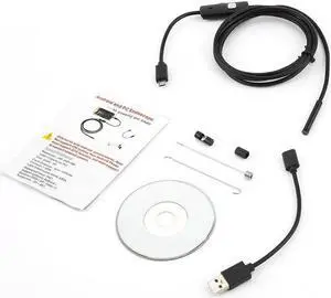 1.5M 2M 3.5M 5M Cable 5.5mm Lens Endoscope Waterproof Inspection Borescope for Android &PC Camera Lens USB Cable Endoscope