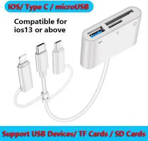 Micro SD Card Reader SD Card Adapter USB3.0 Multimemory Stick For iphone ipad Camera Mouse Microphone Pendrive Converter