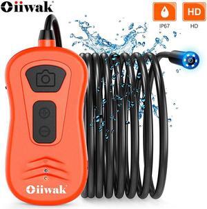 8.5mm WiFi Endoscope Inspection Camera Snake Camera 5.0MP 1944P HD Wireless Borescope 6X Zoom Microscope for Smartphone