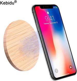 Portable Qi Wireless Charger Slim Wood Charging Pad For iPhone 8 Plus X Wireless Phone Charger For  S6 S7 S9 S8