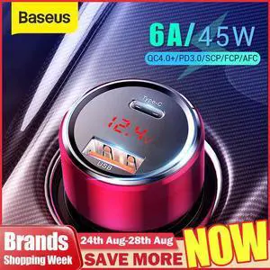 45W Quick Charge 4.0 3.0 USB Car Charger for Xiaomi Mi Huawei Supercharge SCP QC4.0 QC3.0 Fast PD USB C Car Phone Charger