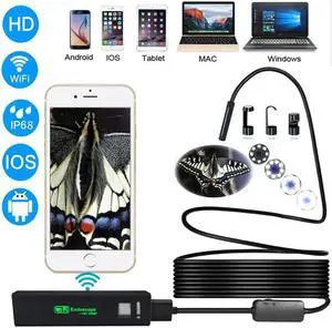 3.5m 7m Hard Cable USB Endoscope Video Camera HD 1200 Endoscope 8 Led IP68 Borescope Inspection for iOS Android with Magnet