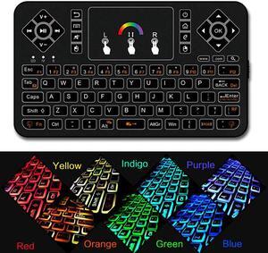 10pcs Q9 Mini 2.4GHz Wireless Keyboard RGB Backlight Air Mouse Touchpad Mice for Android/Google Smart TV Air Mouse Mini