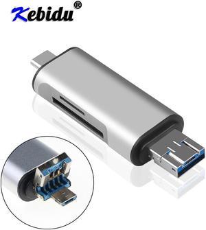 3 In 1 OTG Type C Card Reader USB 3.0 USB A Micro USB Combo To 2 Slot TF SD For Smartphone PC USB C Card Reader