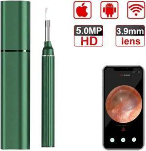 Wax Removal Otoscope Wireless Otoscopes  Scope Camera 5MP HD  Inspection Endoscope with wax Cleaning Tool for Kids