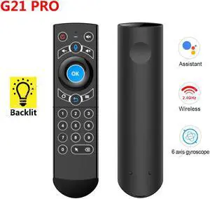 PRO Backlit Gyro Wireless Air Mouse 2.4G Smart Voice Remote Control IR Learning for X96 Mini H96 MAX Android TV Box vs G20S