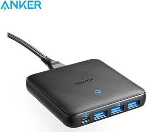 USB C Charger,  65W 4 Port PIQ 3.0 & GaN Fast Charger Adapter, PowerPort Atom III Slim Wall Charger with a 45W USB C Port