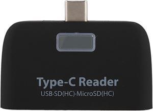 4 in 1 OTG/TF/SD Smart Card Reader Adapter with Micro-USB Charge Port For Phone, Black