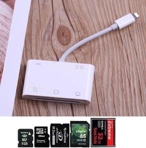 6in1 SD TF CF Card Reader Digital Camera Connection Kit OTG Adapter For iPhone 11 PRO X XS MAX XR 6 7 8 Plus For iPad iOS 12 13