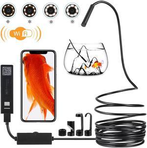 5M 8mm Endoscope Camera Borescope Flexible USB Inspection Camera HD1200P IP68 Waterproof Endoscope Camera for Android PC Phone