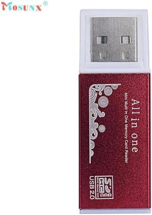 Advanced Reader Universal  USB 2.0 All In 1 Multi SD TF Memory Card Reader for PC Computer Mobile phone High quality  1PC