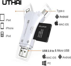 C11 Lightning Card Reader SD TF USB C to MicroUSB Multi Card readers 4in1 Type-C Flash Drive For Iphone 7 8 11 X XR MAX