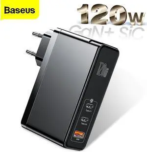 GaN Charger 120W PD Fast charging USB C Charger QC4.0 QC3.0 Quick Charge USB Charger ForMacbook ForiP For Laptop Tablet