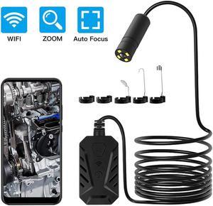 5.0MP Auto Focus WiFi Endoscope Inspection Camera Waterproof IP68 Flexible Snake Camera 2560*1920P HD for Android iOS Tablet