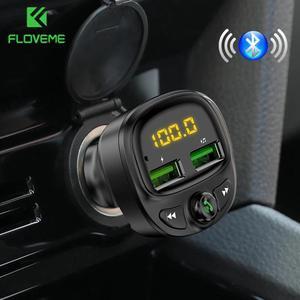 3.4A Fast Car Charger Fm Transmitter Bluetooth Dual USB Mobile Car Phone Charger Fast Charging MP3 TF Card Music Car Kit
